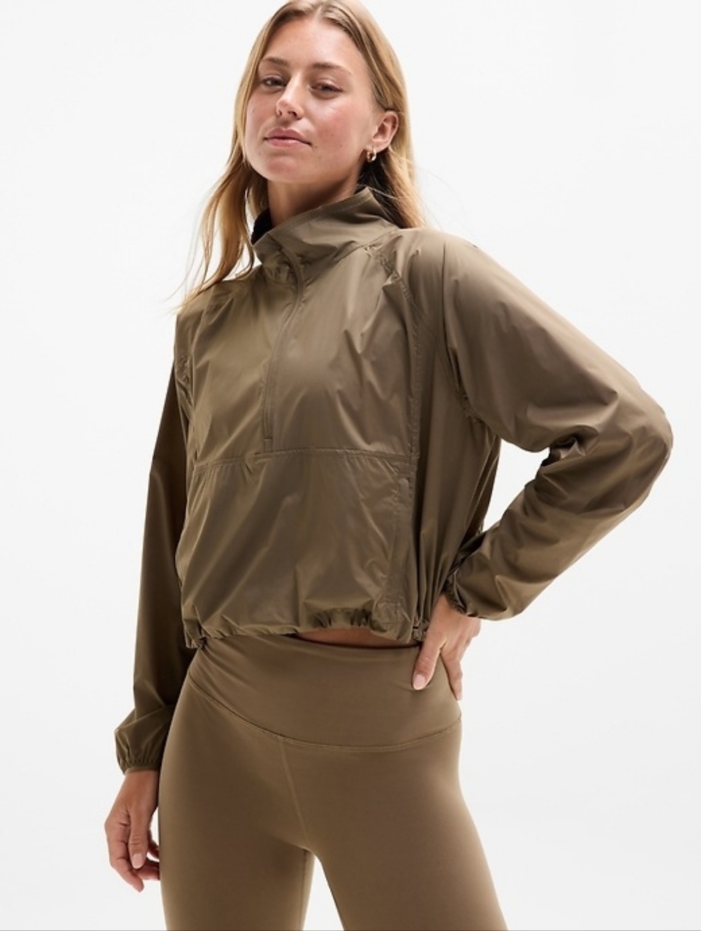 Athleta Expedition Packable Popover In Clay Size Small NWOT